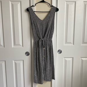 Striped Dress with Tie Front